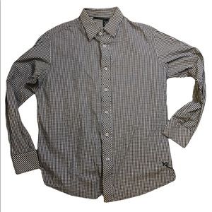 Rocawear Black and White Checkered Long Sleeved Button Up Shirt